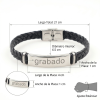 Pulsera Piel Trenzada Personalizable Hombre-Grabado Personalizado-Caja premium para regalo - Thumbnail Image 9