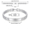 Pulsera de Acero Inoxidable Personalizable para Hombre y Mujer – Grabado Láser con Placa de 4 cm, Diseño Elegante y Regalo Original - Thumbnail Image 7