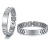 Pulsera Personalizable de Acero con Grabado – Brazalete de Eslabones para Hombre con Placa Grabable · Regalo Original - Thumbnail Image 1