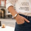 Pulsera de Cuero Personalizada Hombre con Placa de Acero Grabada – Regalo Original - Thumbnail Image 6