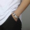 Pulsera Personalizable de Acero con Grabado – Brazalete de Eslabones para Hombre con Placa Grabable · Regalo Original - Thumbnail Image 5