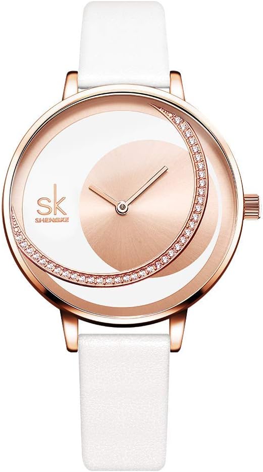 SHENGKE Simplicity Creative - Reloj de pulsera para mujer