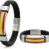 Pulsera Cuero Bandera España Hombre Mujer - Pulseras Selección Española Fútbol Aficionados