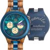 Reloj Madera Personalizado Hombre Correa Ajustable - Grabado Personalizable