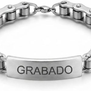 Pulsera Hombre Acero Inoxidable Personalizada
