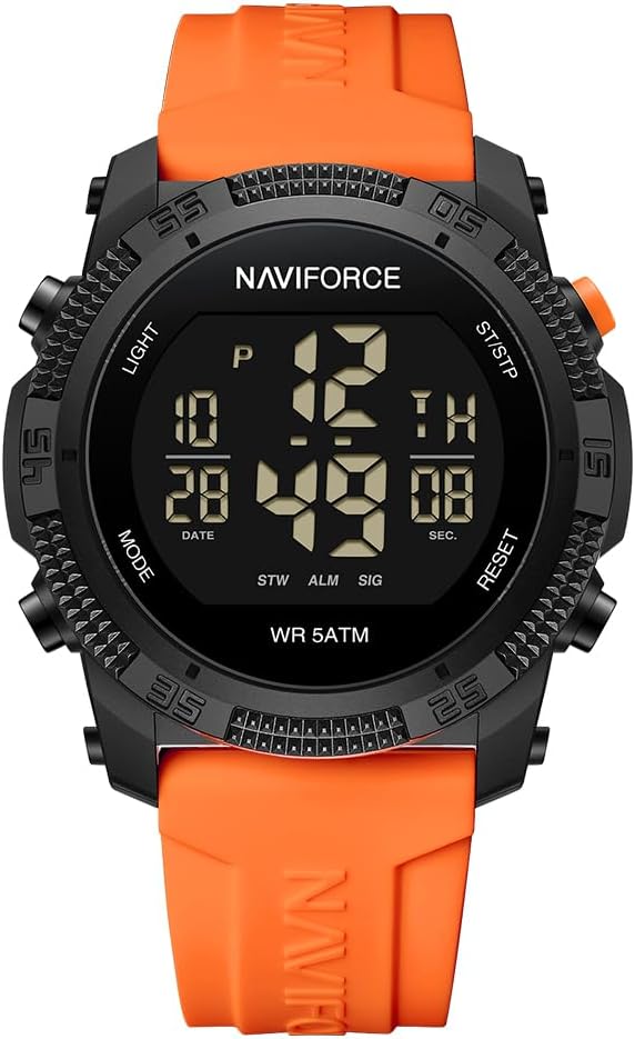 Naviforce Reloj Digital Deportivo Resistente al Agua