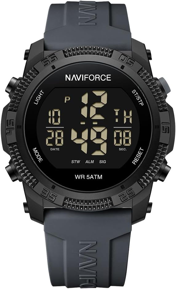 Naviforce Reloj Digital Deportivo Resistente al Agua
