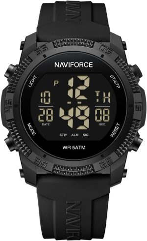 Naviforce Reloj Digital Deportivo Resistente al Agua