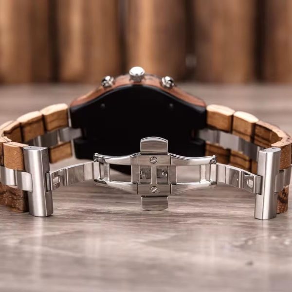 Reloj Madera Personalizado Hombre Correa Ajustable - Grabado Personalizable