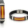 Pulsera Cuero Bandera España Hombre Mujer - Pulseras Selección Española Fútbol Aficionados