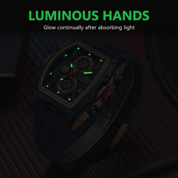 MF Mini Focus Reloj de pulsera a la moda, esfera grande hueca