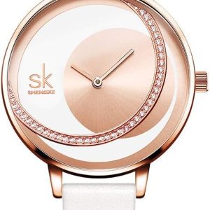 Shengke - Reloj de pulsera, con correa de piel