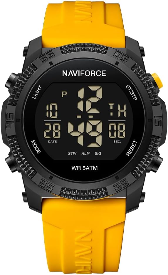 Naviforce Reloj Digital Deportivo Resistente al Agua
