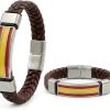 Pulsera Cuero Bandera España Hombre Mujer - Pulseras Selección Española Fútbol Aficionados
