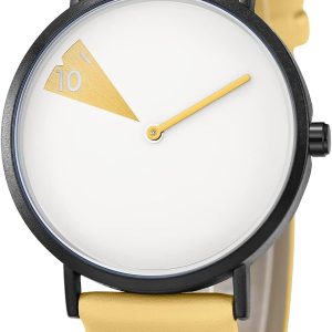 SHENGKE Reloj minimalista para mujer Correa de cuero ultrafina Moda Relojes de cuarzo para mujer Relojes a