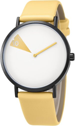 SHENGKE Reloj minimalista para mujer Correa de cuero ultrafina Moda Relojes de cuarzo para mujer Relojes a
