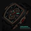 MF MINI FOCUS Relojes de pulsera para hombre únicos e informales (cronógrafo/impermeable/luminoso/calendario)