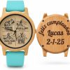 Reloj Deportivo Madera Bambú Personalizado - Grabado Láser