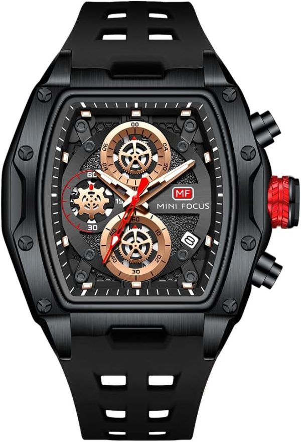MF Mini Focus Reloj de pulsera a la moda, esfera grande hueca