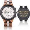 Reloj Madera Personalizado Hombre Correa Ajustable - Grabado Personalizable