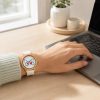 Reloj Madera Bambú Personalizado Mujer Correa Silicona - Grabado Personalizable
