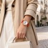 Reloj Madera Bambú Personalizado Mujer Correa Silicona - Grabado Personalizable