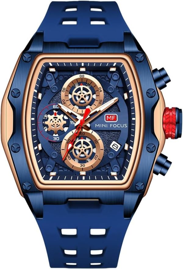 MF Mini Focus Reloj de pulsera a la moda, esfera grande hueca