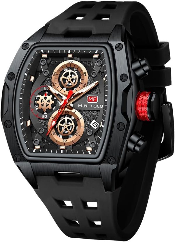 MF Mini Focus Reloj de pulsera a la moda, esfera grande hueca
