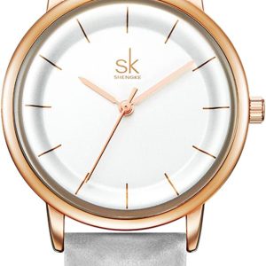 SHENGKE Reloj de pulsera de cuarzo para mujer
