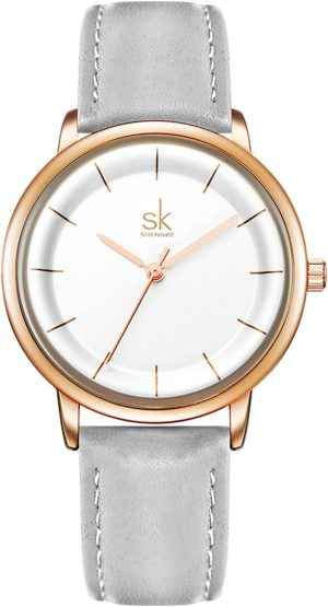 SHENGKE Reloj de pulsera de cuarzo para mujer