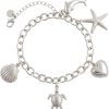 Pulsera Mujer Acero Inoxidable Con Charms Animales Marinos