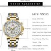 MF Mini Focus Relojes para Hombre de Negocios (cronógrafo/impermeable/luminoso/calendario/24 Horas) Relojes