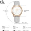 SHENGKE Reloj de pulsera de cuarzo para mujer
