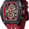 MF MINI FOCUS Relojes de pulsera para hombre únicos e informales (cronógrafo/impermeable/luminoso/calendario)