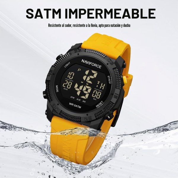 Naviforce Reloj Digital Deportivo Resistente al Agua