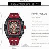 MF MINI FOCUS Relojes de pulsera para hombre únicos e informales (cronógrafo/impermeable/luminoso/calendario)