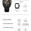 Naviforce Reloj Reloj de Pulsera Moda Hollow Big Dial Luminoso Impermeable Deporte Analógico Cuarzo Negocios