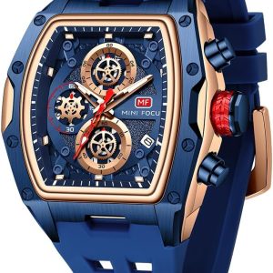 MF Mini Focus Reloj de pulsera a la moda, esfera grande hueca