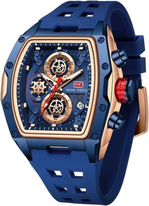 MF Mini Focus Reloj de pulsera a la moda, esfera grande hueca