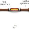 Pulsera Cuero Bandera España Hombre Mujer - Pulseras Selección Española Fútbol Aficionados
