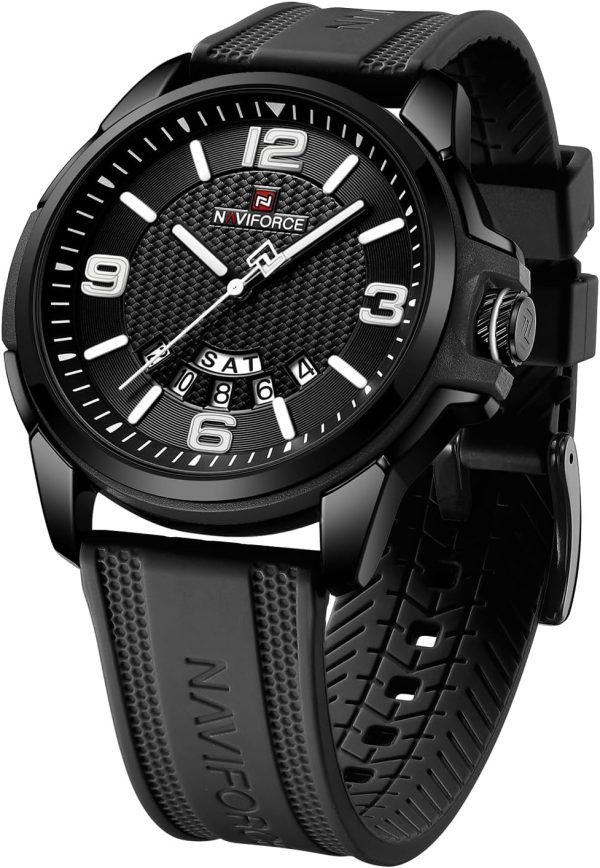 NAVIFORCE Reloj Impermeable para Hombres, Mujeres