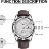 Naviforce Hombres de Lujo Relojes Deportivos Relojes de Cuarzo de Cuero a Prueba de Agua Reloj de Oro Fecha
