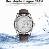 Naviforce Hombres de Lujo Relojes Deportivos Relojes de Cuarzo de Cuero a Prueba de Agua Reloj de Oro Fecha