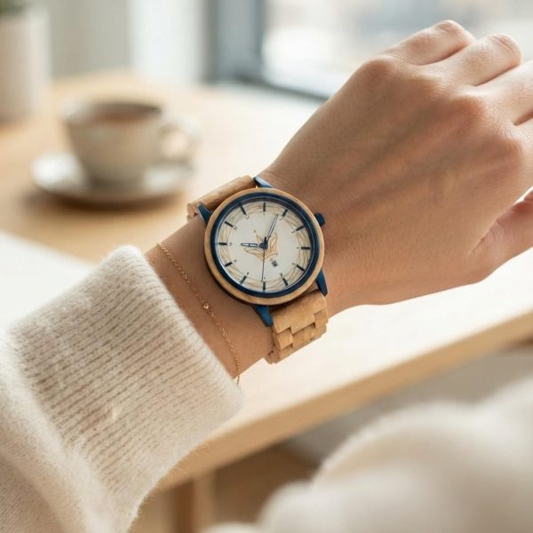 Reloj Madera Personalizado Mujer Correa de Madera - Grabado Personalizable