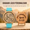 Reloj Deportivo Madera Bambú Personalizado - Grabado Láser