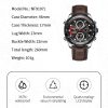 Naviforce Relojes Digitales Militares de para Hombres Reloj de Pulsera de Cuero Multifuncional de Cuarzo