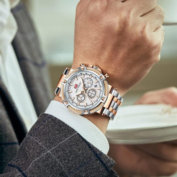 MF Mini Focus Relojes para Hombre de Negocios (cronógrafo/impermeable/luminoso/calendario/24 Horas) Relojes