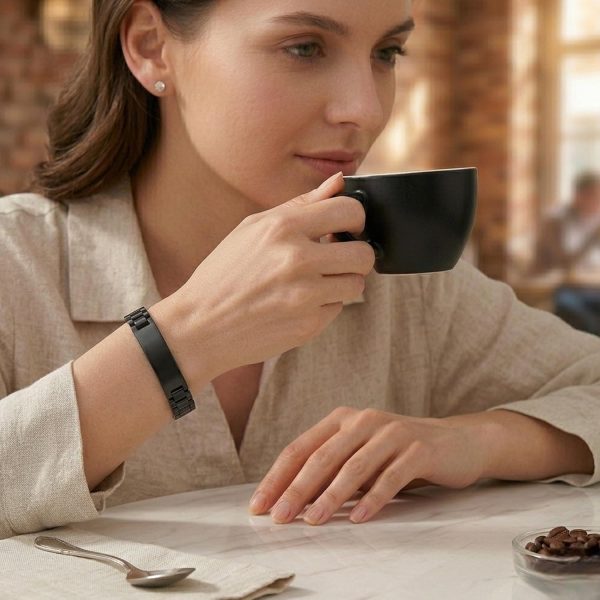 Pulsera Hombre Acero Inoxidable-Pulseras con Placa Grabable Personalizada-Grabado Personalizado Nombre