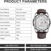Naviforce Hombres de Lujo Relojes Deportivos Relojes de Cuarzo de Cuero a Prueba de Agua Reloj de Oro Fecha