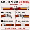 Pulsera Bandera de España Cuero Negro y Acero